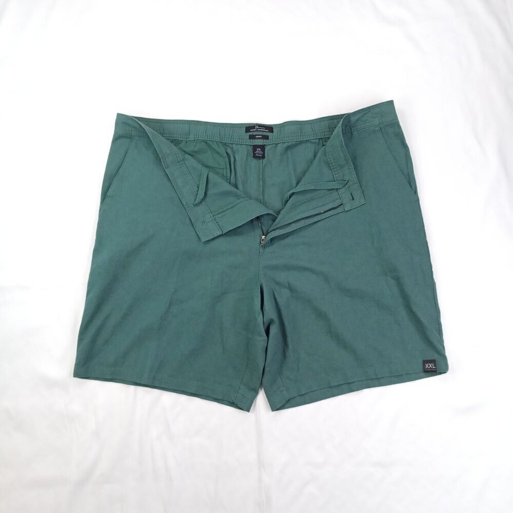 Marc Anthony Mens Linen Shorts Size XXL Green Lightweight Breathable Summer - Picture 2 of 9